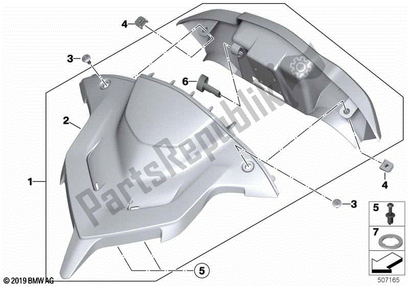 Toutes les pièces pour le Couvercle D'instruments Pour Système De Navigation du BMW R 1200 RT K 52 2013 - 2018