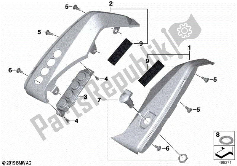 Toutes les pièces pour le Garniture Intérieure du BMW R 1200 RT K 52 2013 - 2018