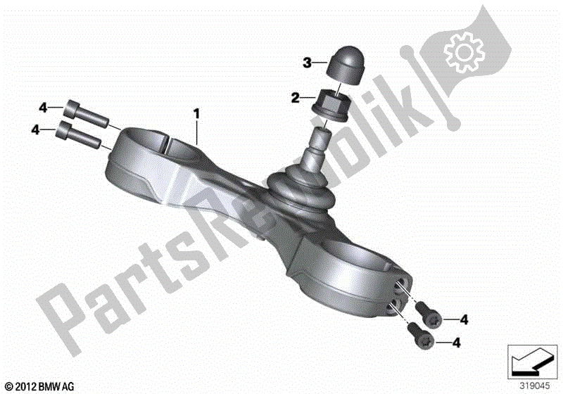 Toutes les pièces pour le Traverse De Fourche Inférieure du BMW R 1200 RT K 52 2013 - 2018