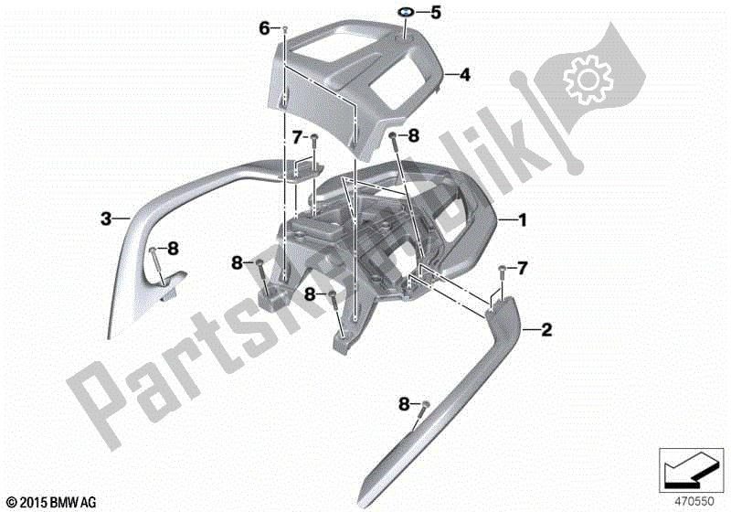 Todas las partes para Rejilla De Equipaje de BMW R 1200 RT K 52 2013 - 2018