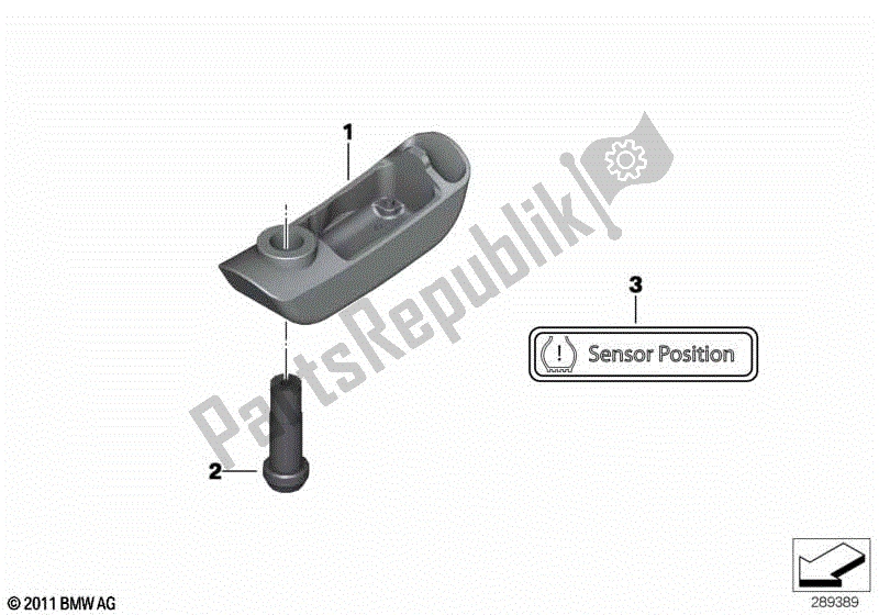Todas as partes de Sensor Rdc Para Roda Traseira do BMW R 1200 RT K 52 2013 - 2018