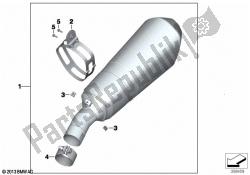 Rear muffler, chrome-plated