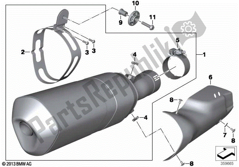 Todas las partes para Silenciador Trasero de BMW R 1200 RT K 52 2013 - 2018