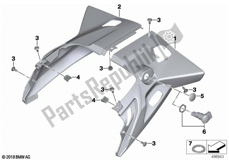 Toutes les pièces pour le Partie Arrière De La Queue du BMW R 1200 RT K 52 2013 - 2018