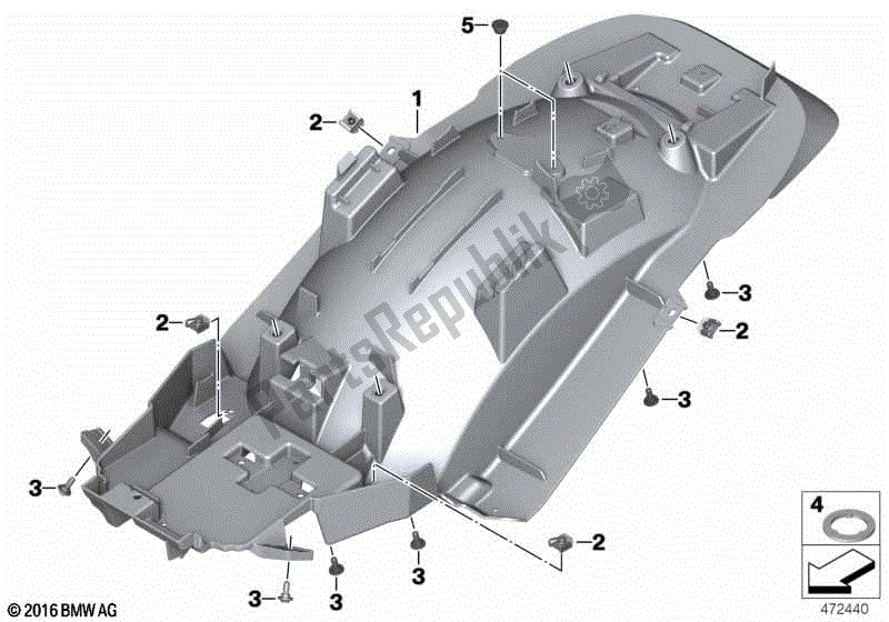 Toutes les pièces pour le Enjoliveur De Roue Arrière, Arrière du BMW R 1200 RT K 52 2013 - 2018