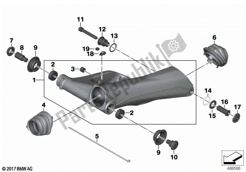 Toutes les pièces pour le Bras Oscillant De Roue Arrière du BMW R 1200 RT K 52 2013 - 2018