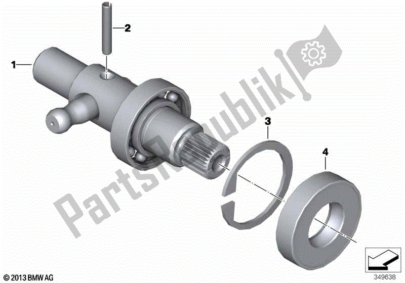 Todas las partes para Eje Selector de BMW R 1200 RT K 52 2013 - 2018