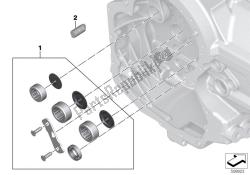 jeu de cames côté moteur de transmission roulement