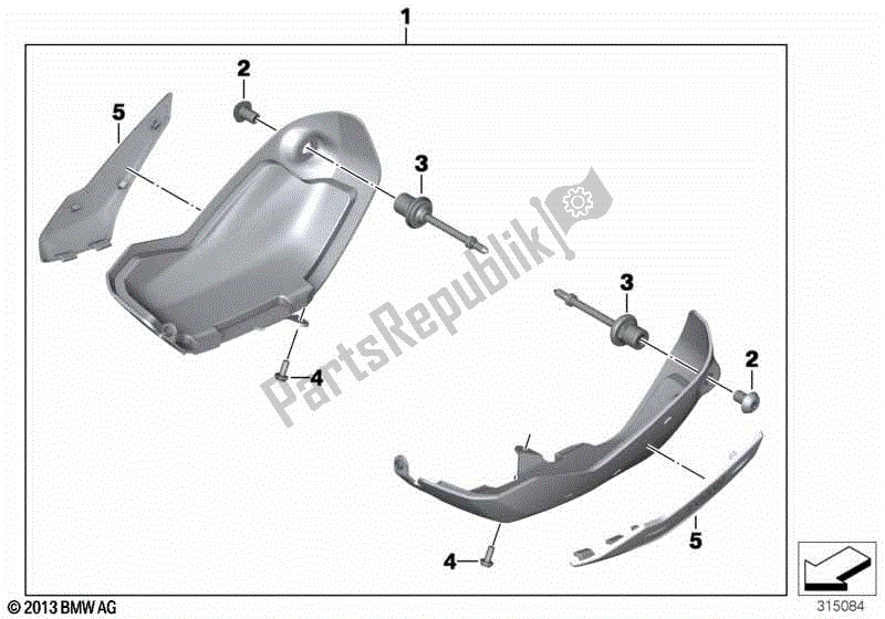 All parts for the Set, Cylinder-head Cover Guard of the BMW R 1200 RT K 52 2013 - 2018