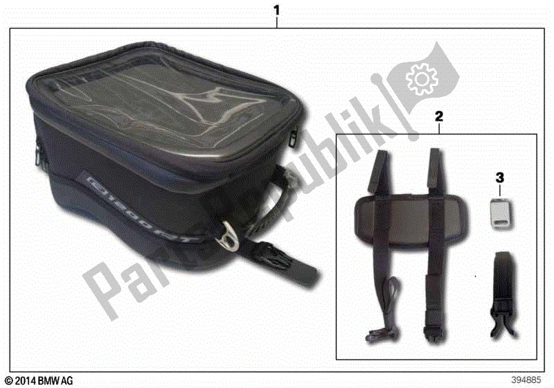 Todas las partes para Bolsa De Tirantes de BMW R 1200 RT K 52 2013 - 2018