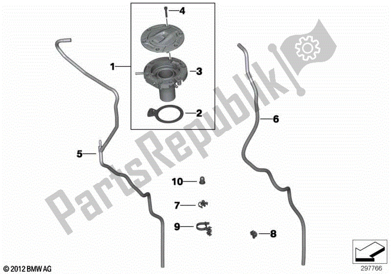 Todas las partes para Ventilación, Control De Emisiones de BMW R 1200 RT K 52 2013 - 2018