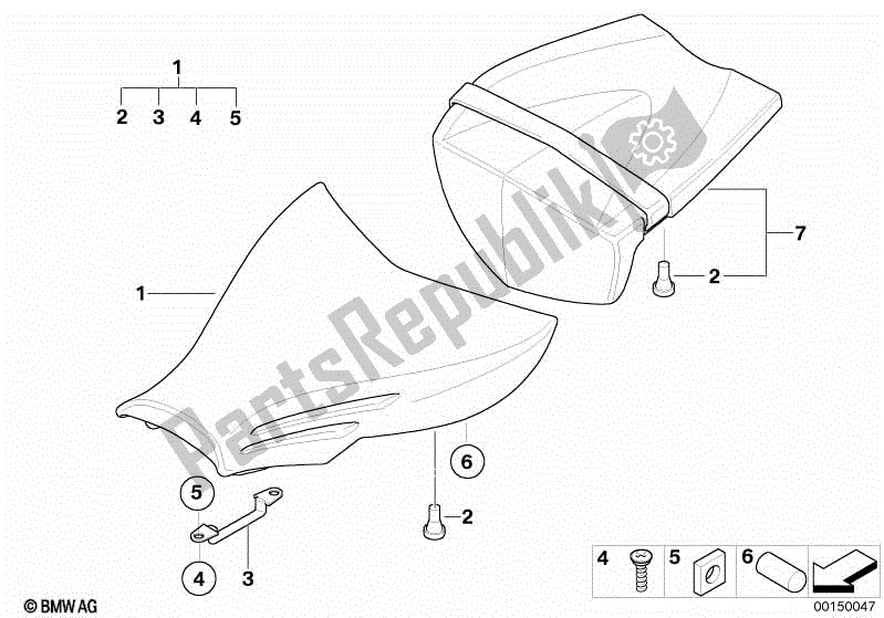 Todas las partes para Banqueta de BMW R 1200S K 29 2006 - 2007