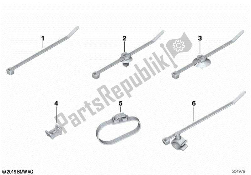 Todas las partes para Atadura De Cables, Atadura De Cables Con Soporte de BMW R 1200S K 29 2006 - 2007