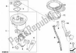 bomba de combustível e sensor de nível de combustível