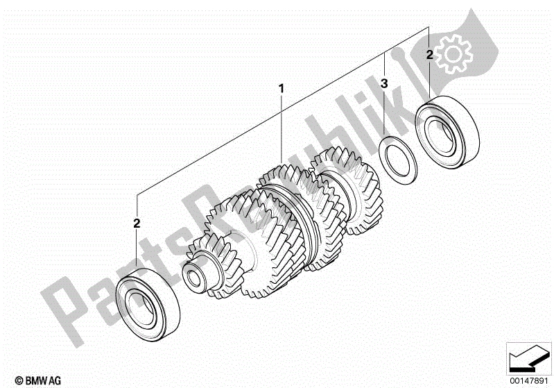 Todas las partes para Eje Intermedio de BMW R 1200S K 29 2006 - 2007