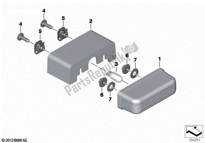 Toutes les pièces pour le Lampe De Plaque D'immatriculation Nous du BMW R 1200S K 29 2006 - 2007