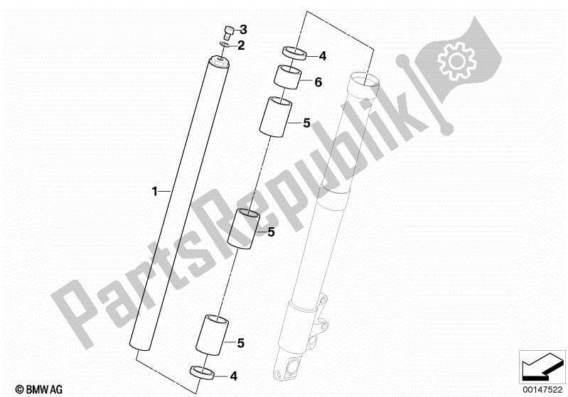 Todas las partes para Puntal de BMW R 1200S K 29 2006 - 2007