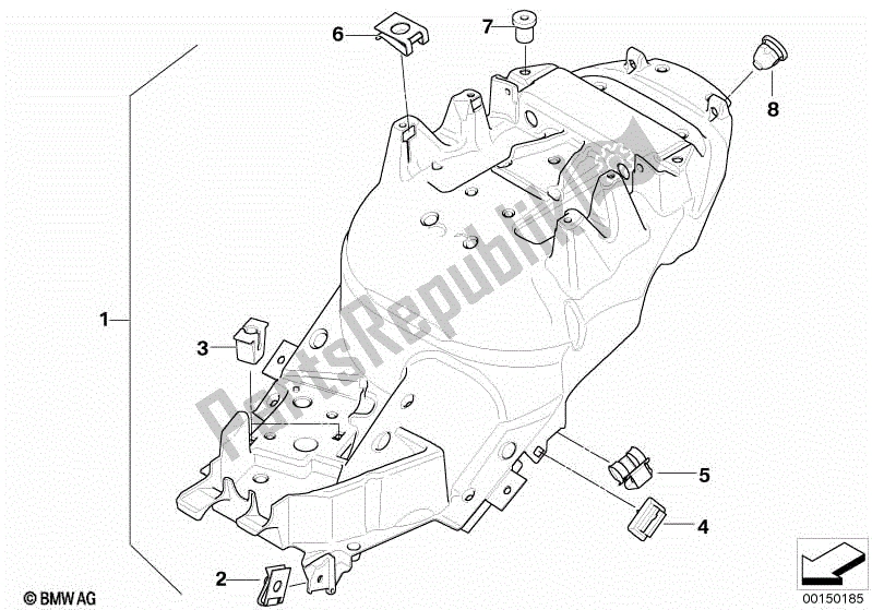 Toutes les pièces pour le Garniture De Queue du BMW R 1200S K 29 2006 - 2007