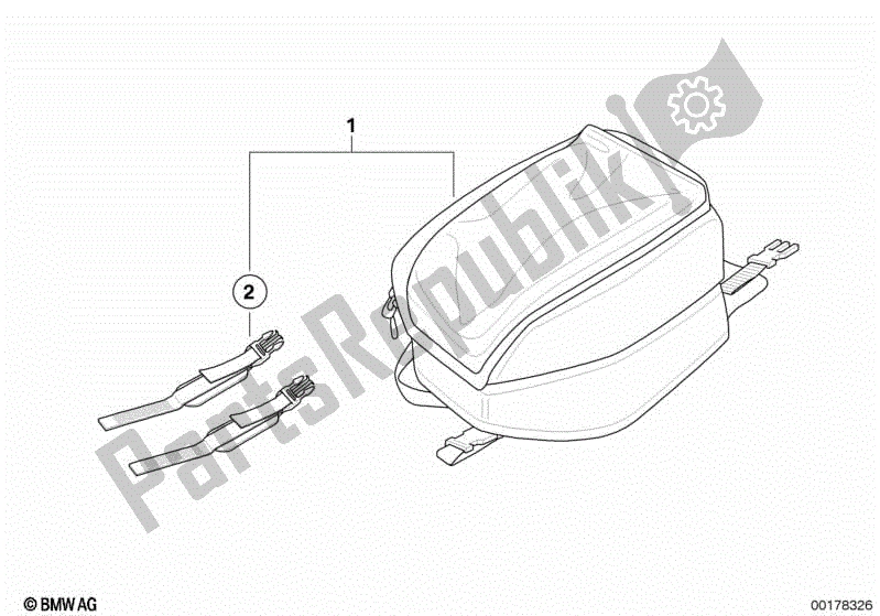 Toutes les pièces pour le Sac à Dos du BMW R 1200S K 29 2006 - 2007