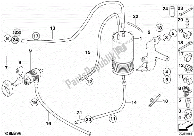 Todas las partes para Filtro De Carbón Activado / Ventilación De Combustible de BMW R 1200 ST K 28 2004 - 2007