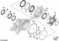 Bearings, ring gear, Integral ABS 1