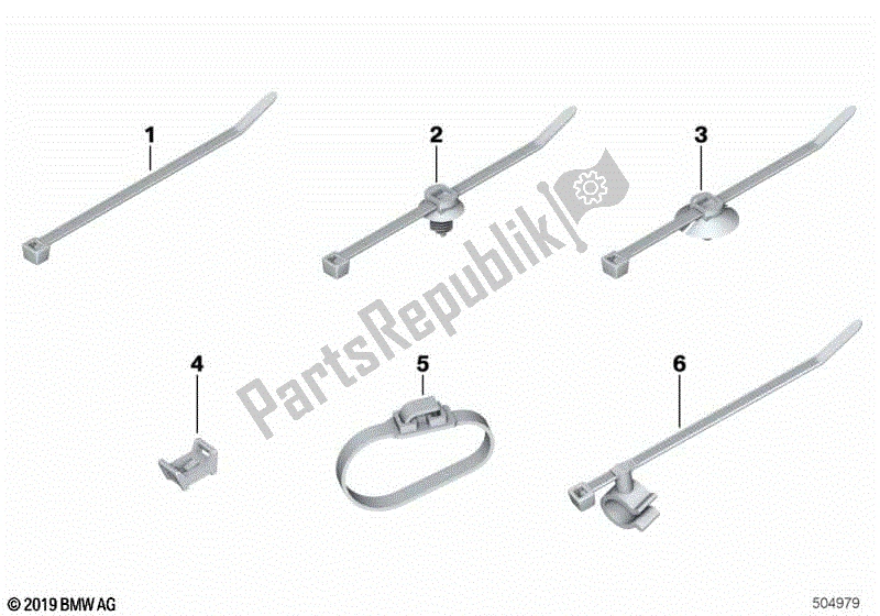 All parts for the Cable Tie, Cable Tie With Bracket of the BMW R 1200 ST K 28 2004 - 2007