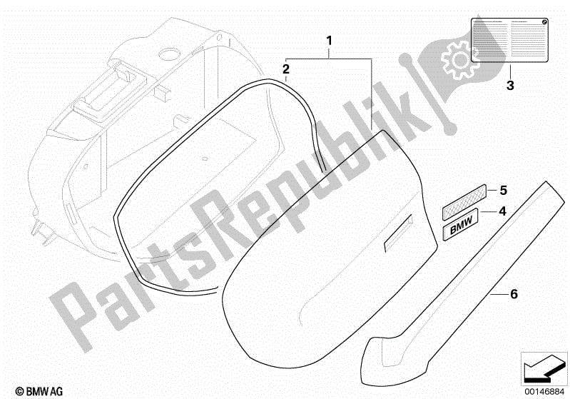 Todas las partes para Tapa De La Caja En La Parte Inferior De La Caja de BMW R 1200 ST K 28 2004 - 2007