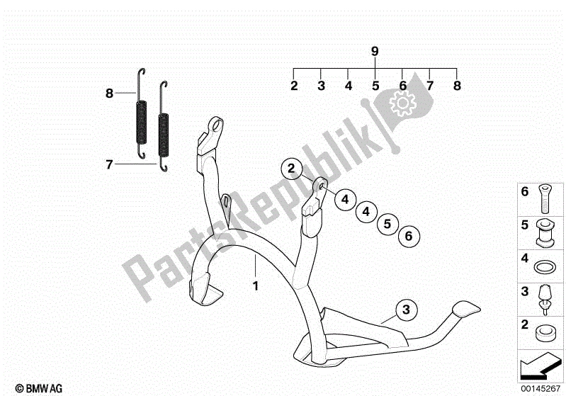 Todas las partes para Soporte Central de BMW R 1200 ST K 28 2004 - 2007