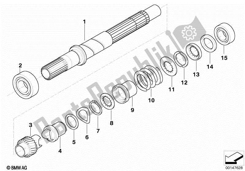 Todas las partes para Eje De Accionamiento de BMW R 1200 ST K 28 2004 - 2007