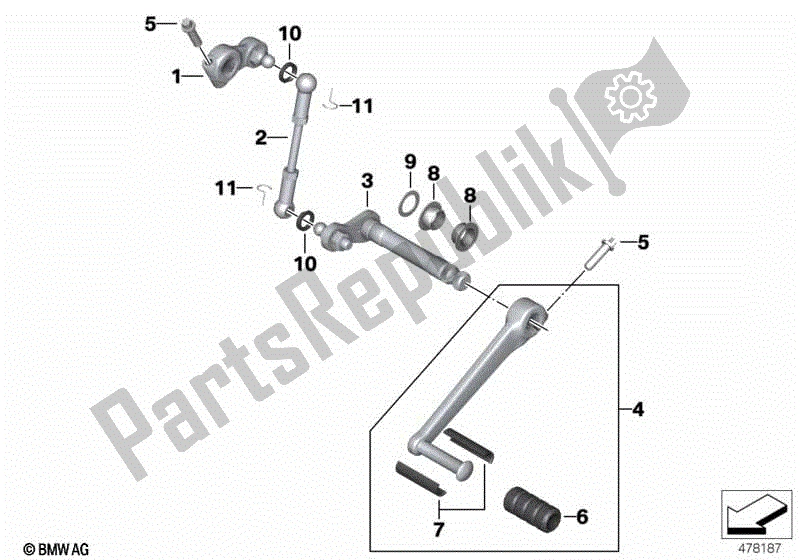 Todas las partes para Piezas De Cambio De Marchas Externas / Palanca De Cambio de BMW R 1200 ST K 28 2004 - 2007