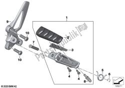 placa de footpeg / footpeg frontal