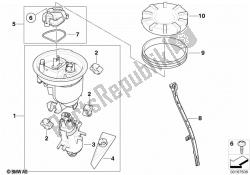 bomba de combustível e sensor de nível de combustível