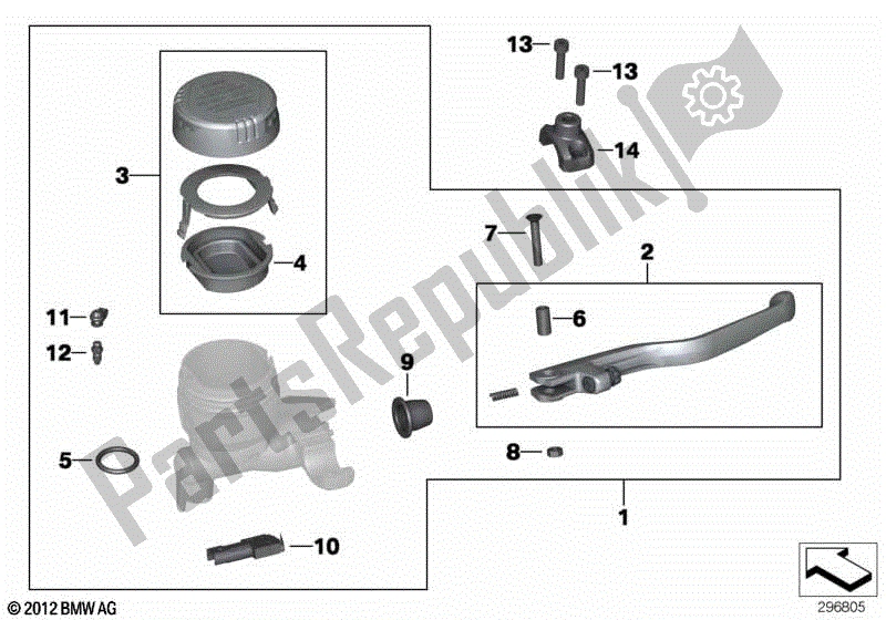 Todas las partes para Palanca De Freno De Mano de BMW R 1200 ST K 28 2004 - 2007