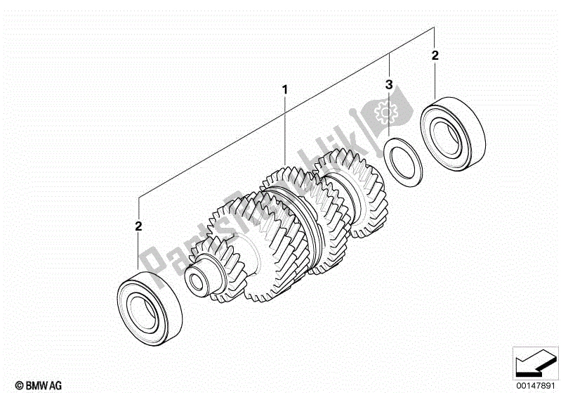 Todas las partes para Eje Intermedio de BMW R 1200 ST K 28 2004 - 2007