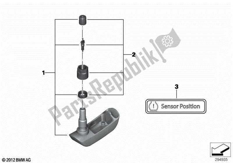 Todas las partes para Sensor Rdc Para Rueda Trasera de BMW R 1200 ST K 28 2004 - 2007