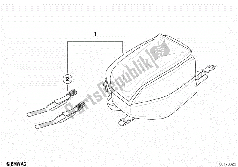 Todas las partes para Bolsa De Tirantes de BMW R 1200 ST K 28 2004 - 2007