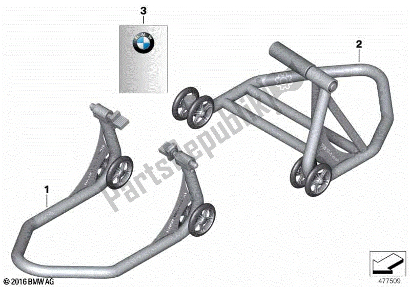 Todas las partes para Soporte Auxiliar de BMW R 1250 GS K 50 2018 - 2021