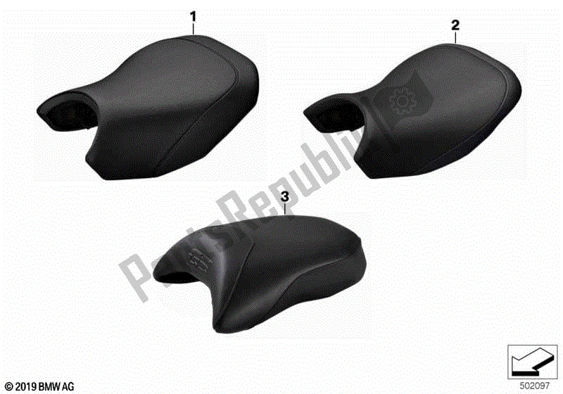 Todas las partes para Asiento De Banco, Comodidad de BMW R 1250 GS K 50 2018 - 2021