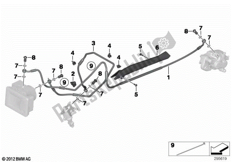 Todas las partes para Tubo De Freno Trasero de BMW R 1250 GS K 50 2018 - 2021