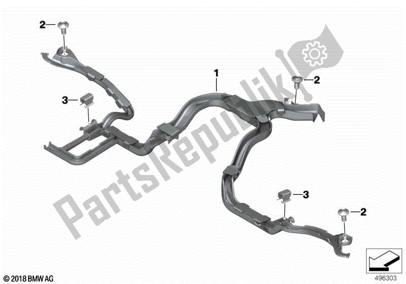 Todas las partes para Conducto Para Motor de BMW R 1250 GS K 50 2018 - 2021