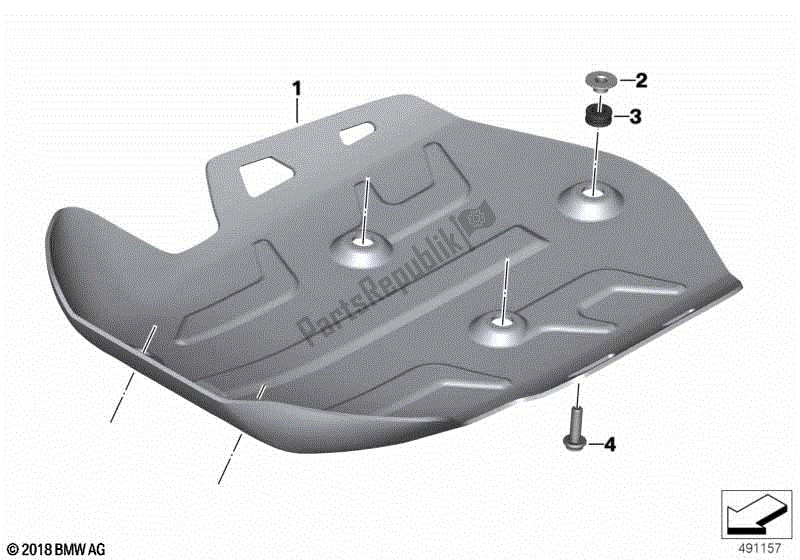 Todas las partes para Motor, Componentes Auxiliares De La Protección de BMW R 1250 GS K 50 2018 - 2021