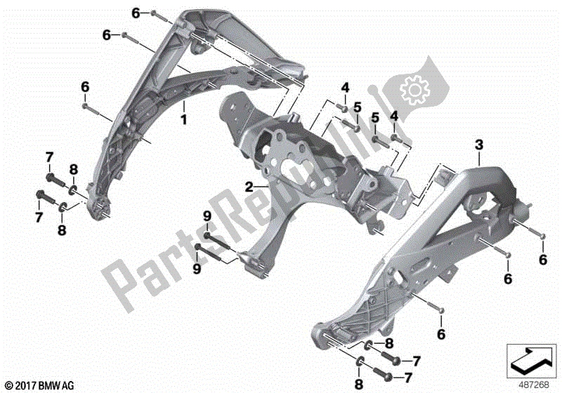 Todas las partes para Portador Del Panel Frontal de BMW R 1250 GS K 50 2018 - 2021