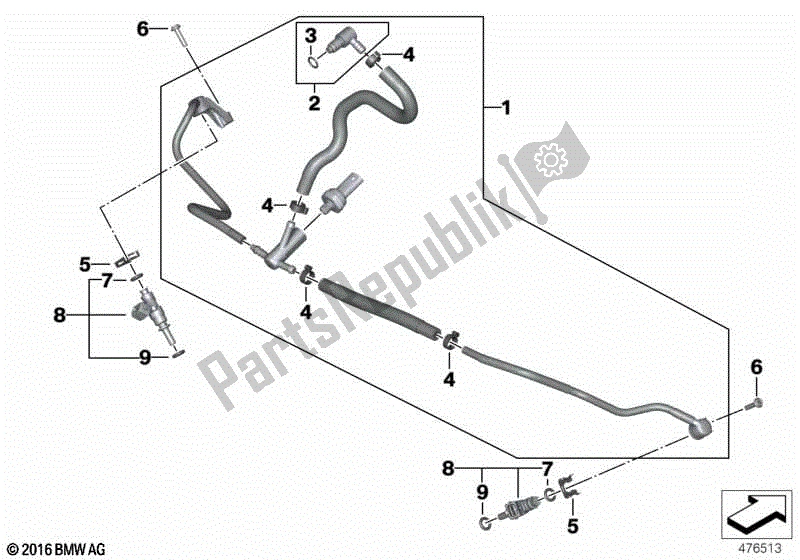 Todas las partes para Distribuidor De Combustible / Regulador De Presión de BMW R 1250 GS K 50 2018 - 2021