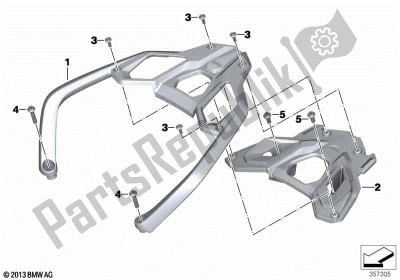 Todas las partes para Mango Trasero de BMW R 1250 GS K 50 2018 - 2021