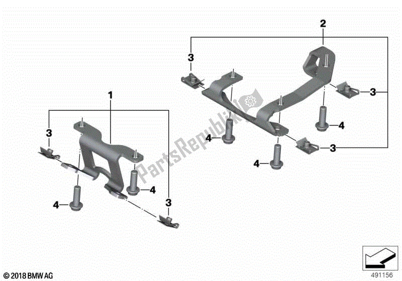 All parts for the Mounted Parts For Engine Protection of the BMW R 1250 GS K 50 2018 - 2021