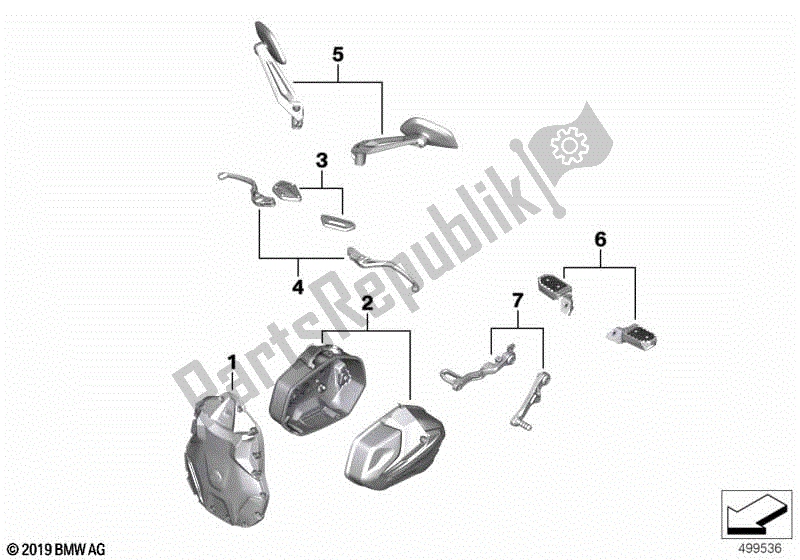 Todas las partes para Opción 719 de BMW R 1250 GS K 50 2018 - 2021