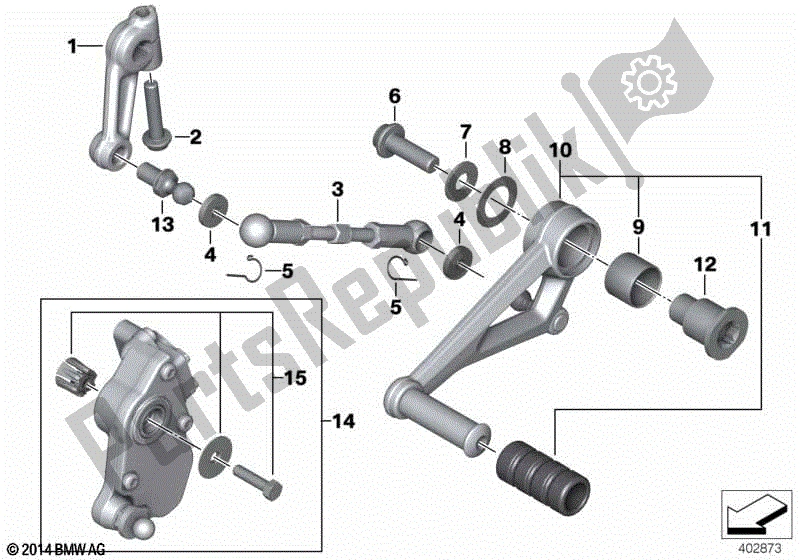 Todas las partes para Componentes Externos De Control De Cambios de BMW R 1250 GS K 50 2018 - 2021