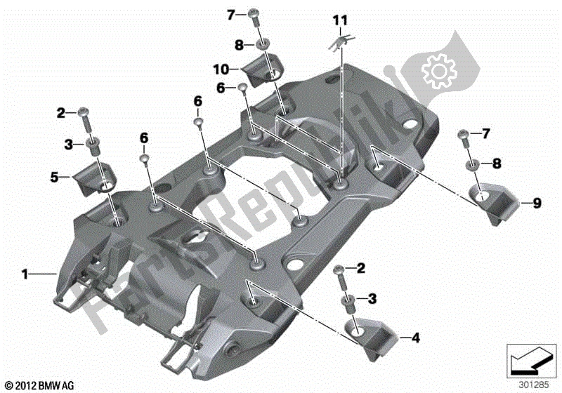 Todas las partes para Parte Trasera Del Portador de BMW R 1250 GS K 50 2018 - 2021