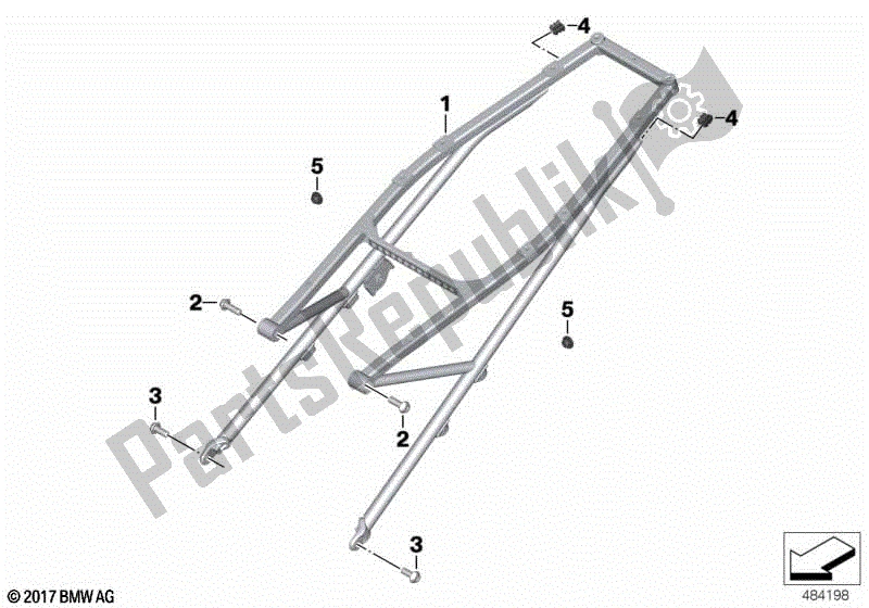 Todas las partes para Marco Trasero de BMW R 1250 GS K 50 2018 - 2021