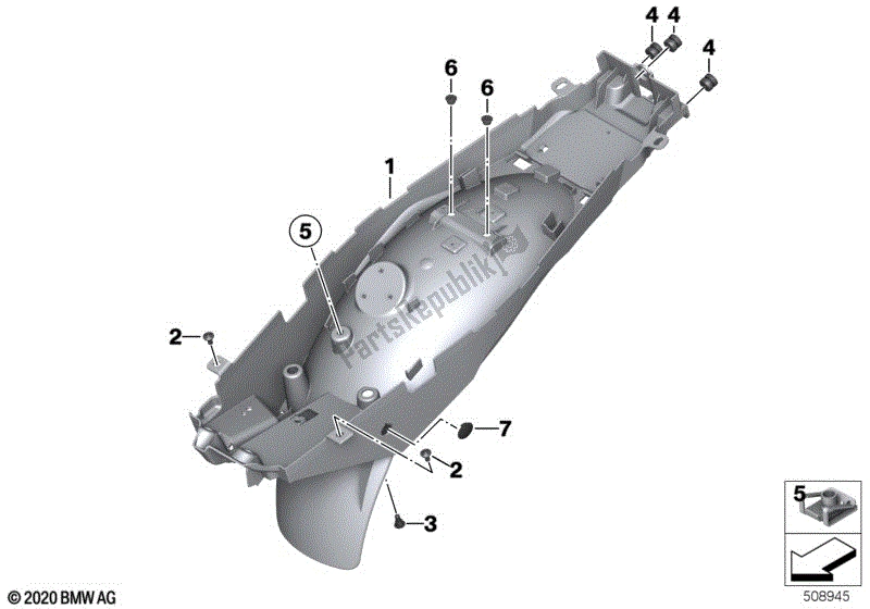 Todas las partes para Cubierta De La Rueda Trasera de BMW R 1250 GS K 50 2018 - 2021